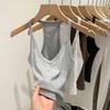 Deep V Neck Skinny Camisole Tank Vest Top Women All-match Y2K Slim Fitted Tops  Summer