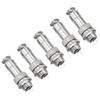 5 Pcs Set GX12 2Pin Male Female Panel Metal Aviation Plug Socket Connector