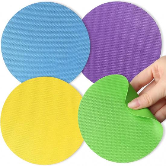 Aixoom Rubber Jar Opener Pads Set of 4, Round Heat-ulated Non-Slip Gripper Pads for Jars, Kitchen Tool for Easy Opening (Circle)