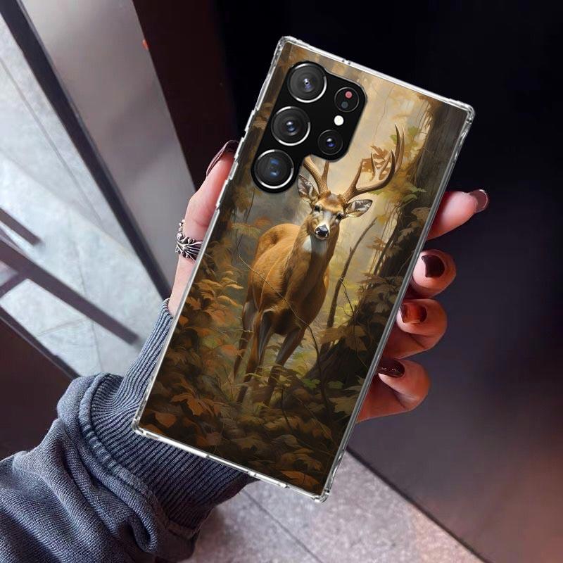 Deer Hunting Camo Phone Case For Samsung Galaxy S26 S25 Edge S24 S23 Ultra S22 Plus S21 S20 FE Soft TPU Back Cover Funda Galaxy