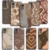 Модный коричневый чехол с текстурой дерева Love для Xiaomi Redmi Note 11t 11s 11 10 8 Pro 9 9s 9t 8t для Mi 10 8 9a 9c 10c 12c K60
