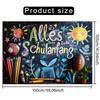 A large-sized background banner for the back-to-school celebration event, along with a backdrop prop wall.
