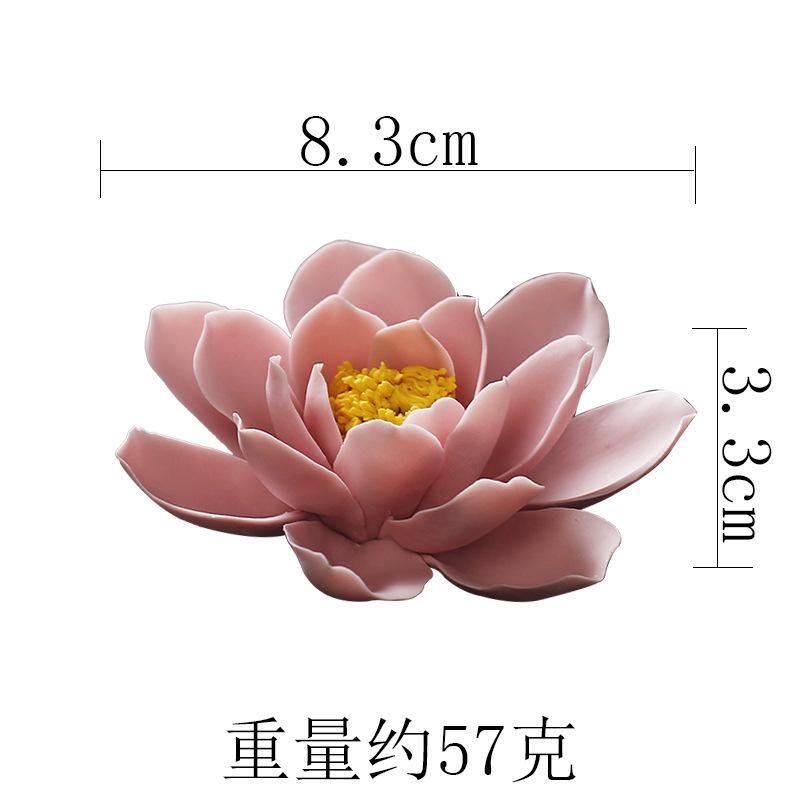 New Chinese-Style Ceramic Lotus Fragrance Insert Ornament, Household Offering Incense Base, Incense Tray, Aromatherapy Ceramic Plate