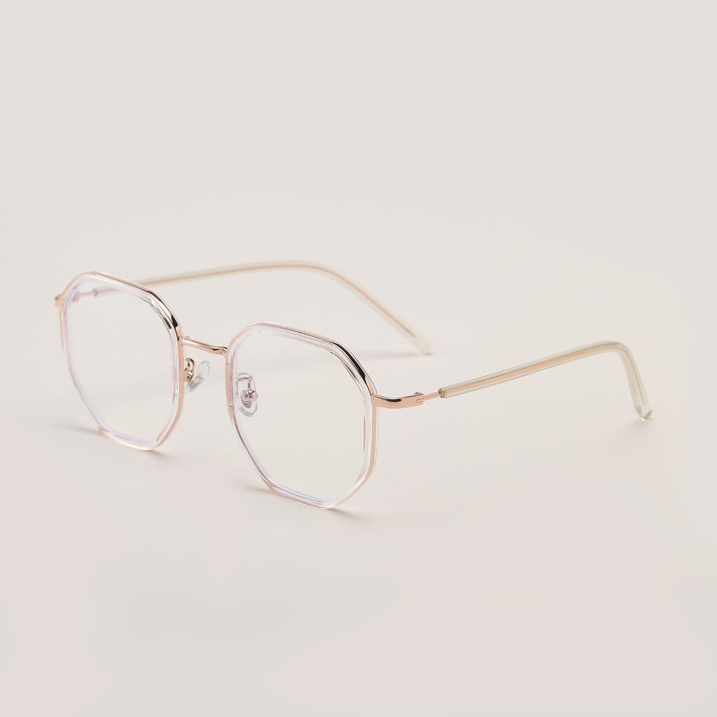 Очки 82038 Многоугольная Маленькая Оправа Студенческие Плоские Зеркала, Можно Комбинировать с Очками