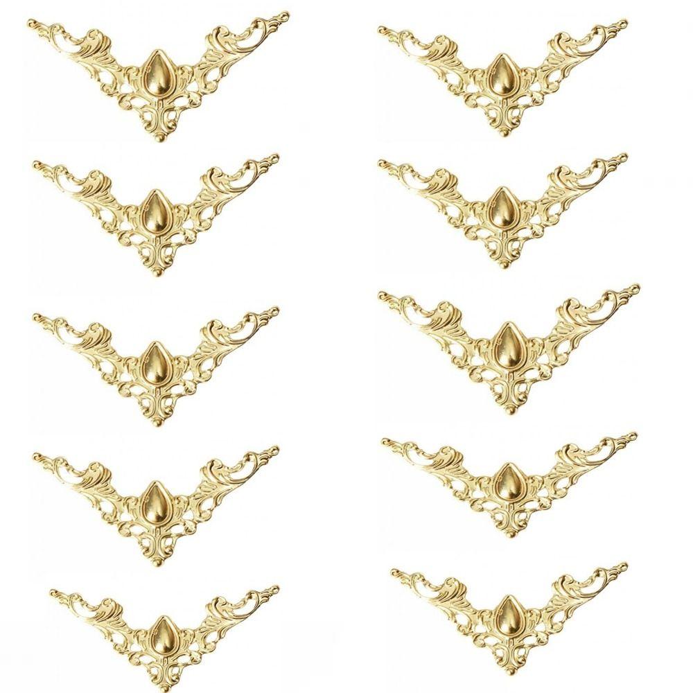 Бронзовый Скрапбук DIY Резной Золотой Угловой Протектор Орнамент Защита Мебели Угловые Кронштейны