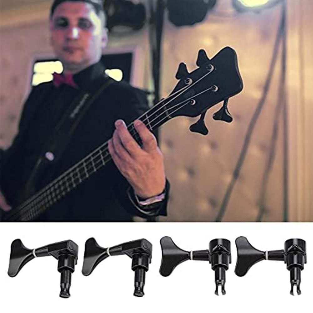 Черные литые колки 2L + 2R для электробаса для Precision Bass и Jazz Bass