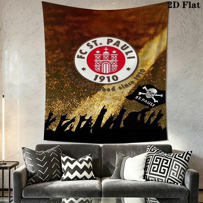 St. Pauli Wall Hanging Printed Fabric Blanket Decorative Tapestries for Bedroom Living Room Home Decor