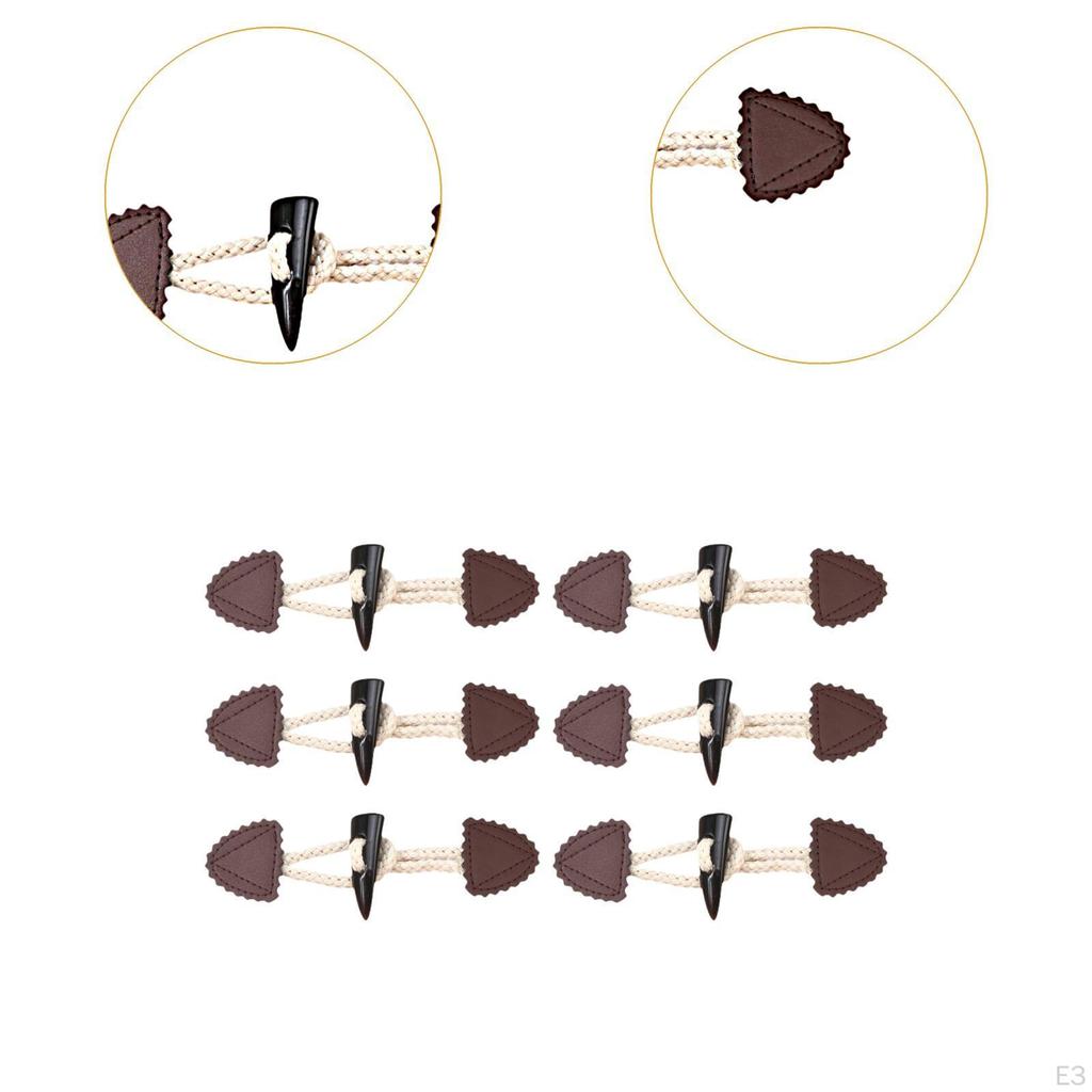 6 шт. Кнопки-переключатели роговые модные практичные сменные швейные принадлежности