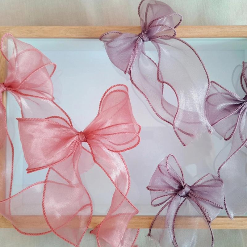 10-ярдовая органзовая лента с волнистым краем и дизайном «рыбий хвост» для свадеб и подарков