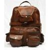 Leather Bag Goat Genuine Vintage Messenger Laptop Rucksack Backpack Brown