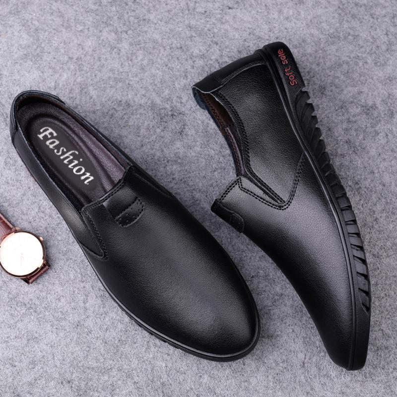 Fashion Fashion Men's Casual Shoes Genuine Leather Men Slip-on Flats Light Comfortable Driving Loafers Moccasins Men Party Wedding Shoes