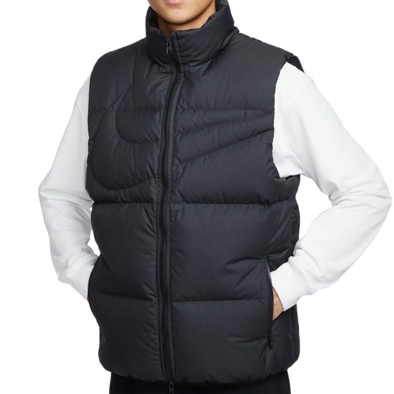 Nike Жилеты Мужские Черный Стойка Умеренный Другое IH2369-010