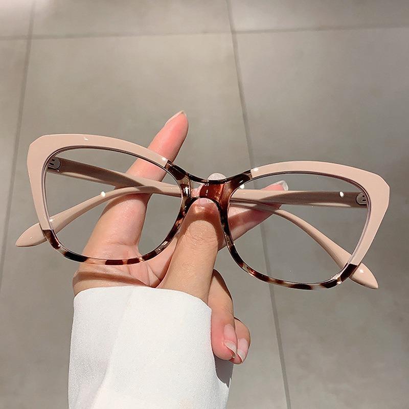 Неполяризованные очки для компьютера с плоской зеркальной оправой «кошачий глаз» в маленькой оправе, ультралегкие, с защитой от синего света