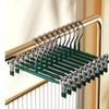 10 Pcs Rack Clip Stainless Steel Trousers Wardrobe Clip Anti-slip Clothespin Pants Clamp Clothes Hanger for Skirt