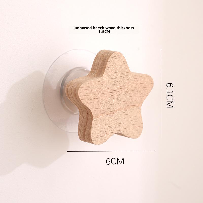 Японский милый крючок для стены из дерева в виде животного - лунный мультяшный дизайн в скандинавском стиле