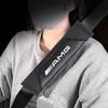PIG4 Car Belt Shoulder Pads Leather Safety Belt Cover Auto Interior Keychain For Mercedes Benz AMG Smart Fortwo 451 450 453 EQ Forfo
