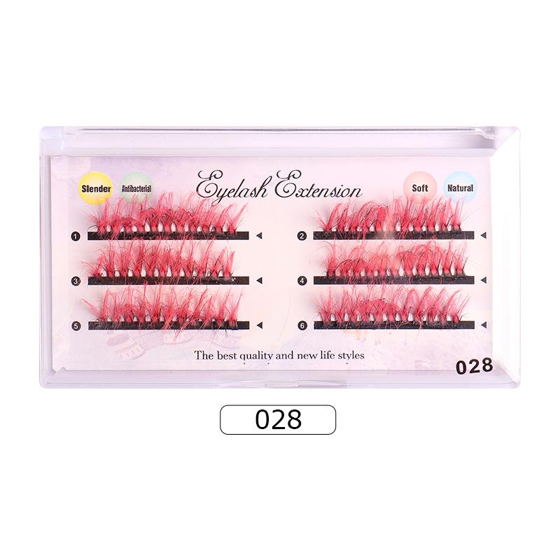 Европейские и американские цветные норковые волосы, накладные ресницы, плотный ряд, плотный завиток, беспорядочные привитые ресницы