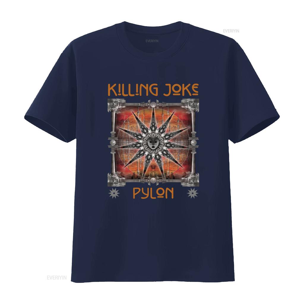 Killing Joke Pylon Рок-концерт Винтажный дизайн Футболка Уникальный мерч группы для любителей музыки винтажный Стиранный Универсальный