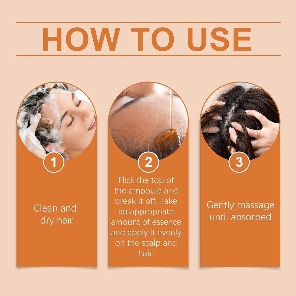 Ампулы для роста волос Восстановление против выпадения волос Восстановление секущихся кончиков Сухие поврежденные волосы Эфирное масло Питание кожи головы Портативный уход за волосами