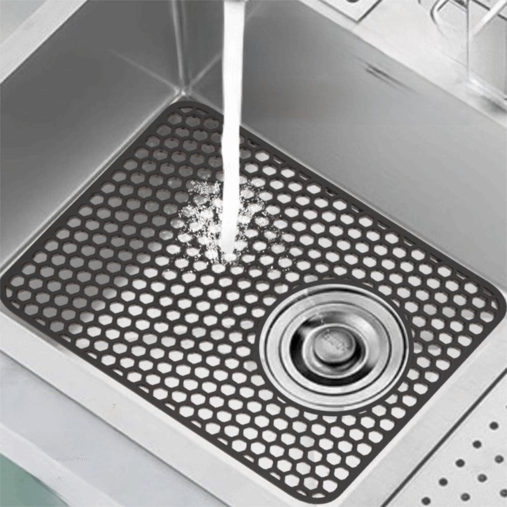 Silicone Kitchen Sink Mat Heat Insulation Drain Pad Multifunctional Countertop Mat  Desktop