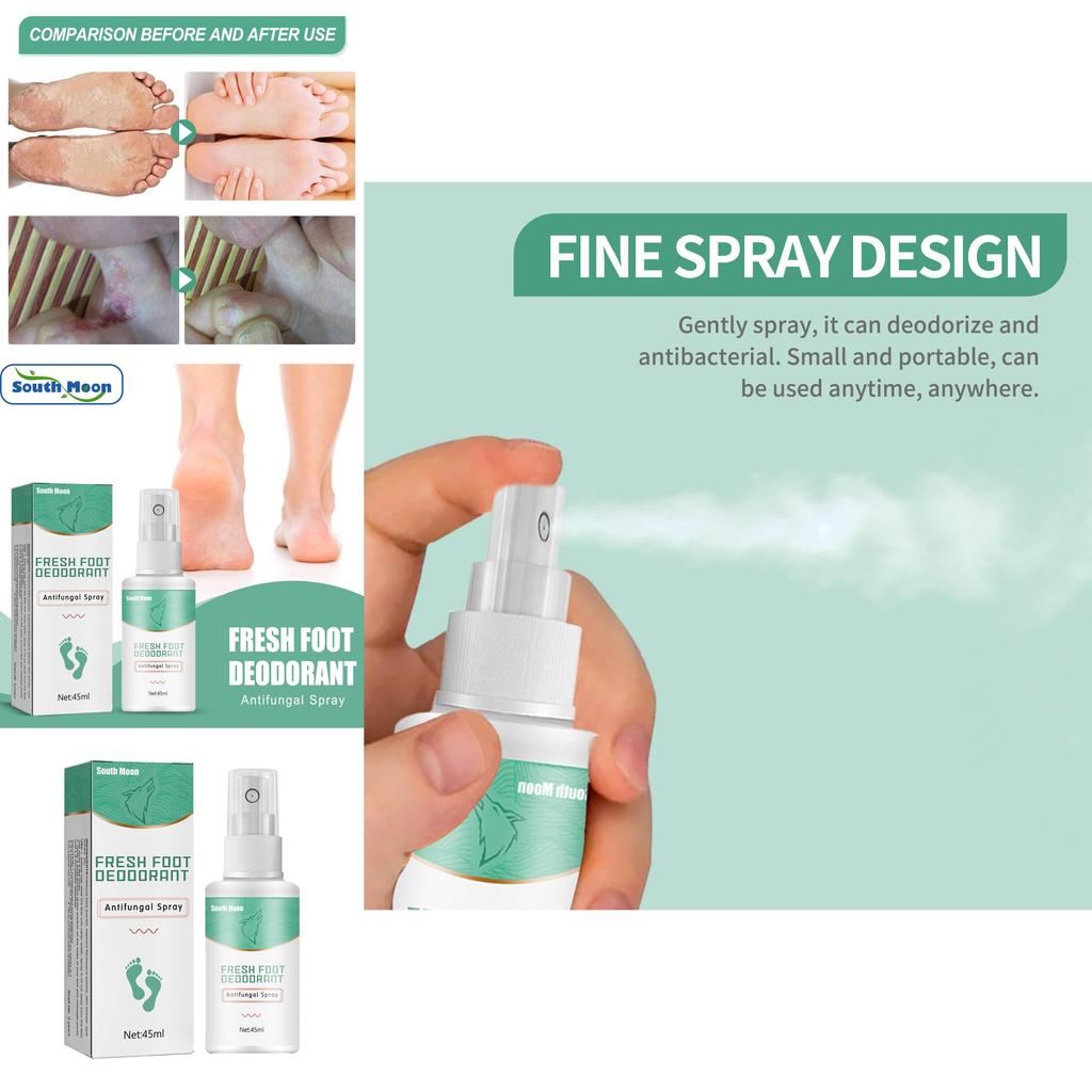 South Moon Odor-eliminating Foot Spray Refreshes And Moisturizes 45ml Boxed