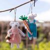 2 Pieces Felt Mouse Hanging Ornaments Pendants Cartoon Christmas Tree for Xmas