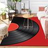 1pc Nice black vinyl Pattern Area Rug, Anti slip Non Shedding Stain Resistant Carpet