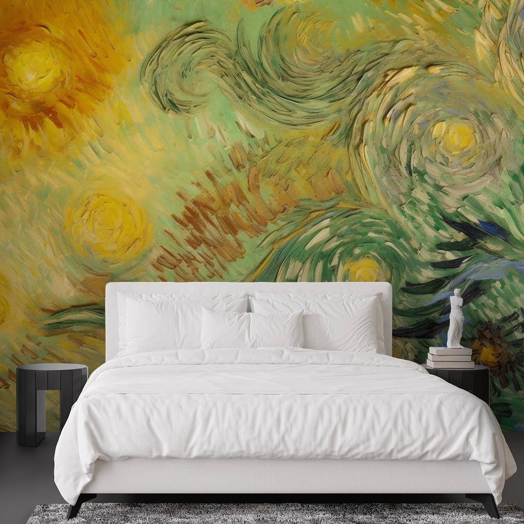 Wallpaper Sunflowers abstract - V. van Gogh