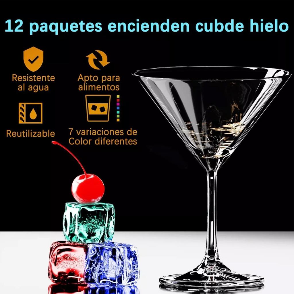 12шт светодиодные кубики льда жидкие индукционные электронные компоненты красочные блестящие светящиеся мигающие кубики льда