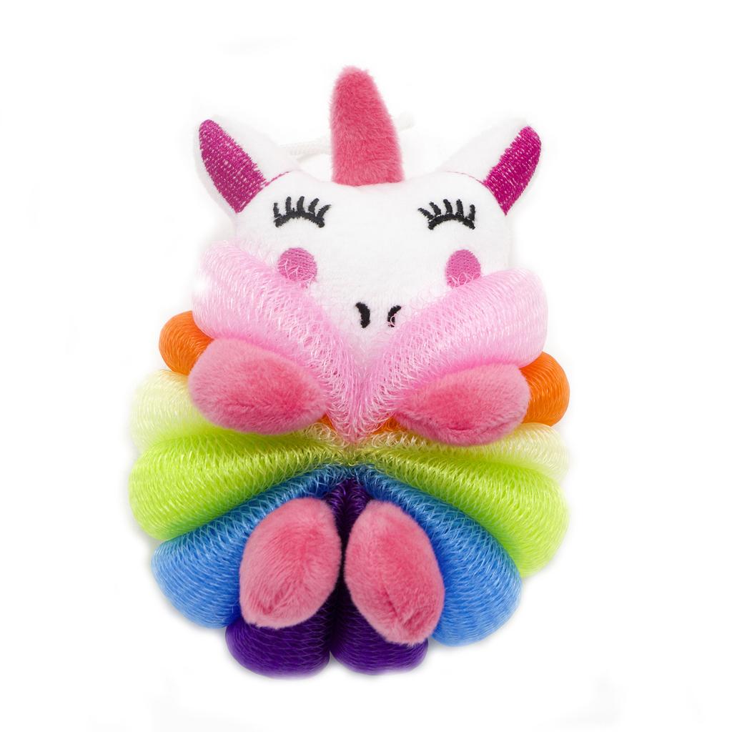 Bath Balls Exfoliating Cartoon Animal Head Facial Expression Pattern Bath Sponge Ball Wisp for Body Children’s Toys for Bathing