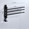 Space Aluminum Towel Rack Rotatable Multi-bar Toilet Stainless Steel Bathroom Towel Bar Hardware Pendant Rack