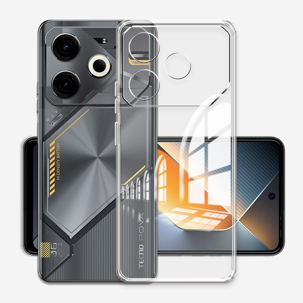 Чехол для Tecno Pova 6 Neo Прозрачный Мягкий Силиконовый Чехол для Телефона для Tecno Pova 6Neo Чехол Ударопрочный Coque для Tecno Pova6 Neo Funda