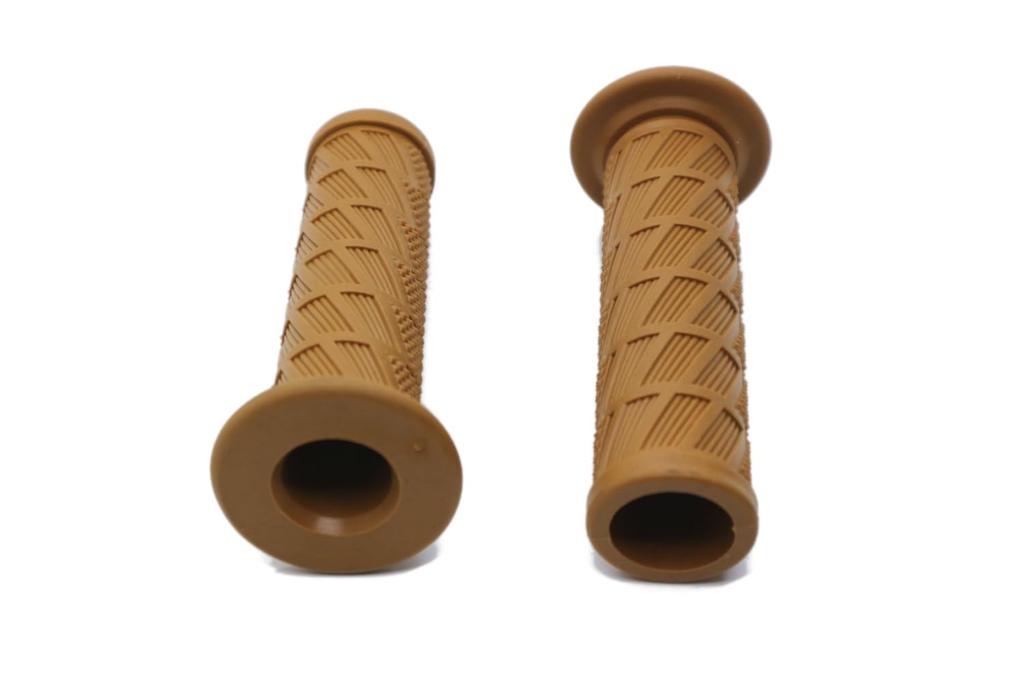 Beatus Retro Design Bike Handle Grip 0.9 inch (22.2 mm) Universal Grip Left and Right Set (Camel)