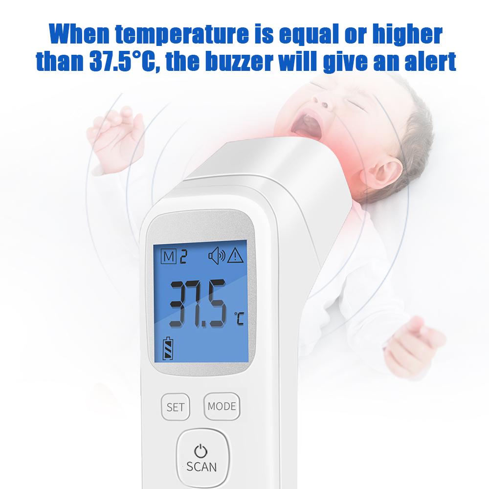 Лобный термометр инфракрасный бесконтактный с температурной сигнализацией портативное устройство для измерения температуры