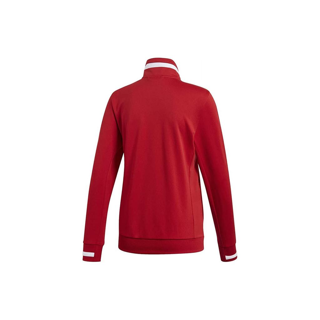 Adidas Куртка с воротником-стойкой, застежкой-молнией и принтом логотипа, женская, красная, белая DX7326