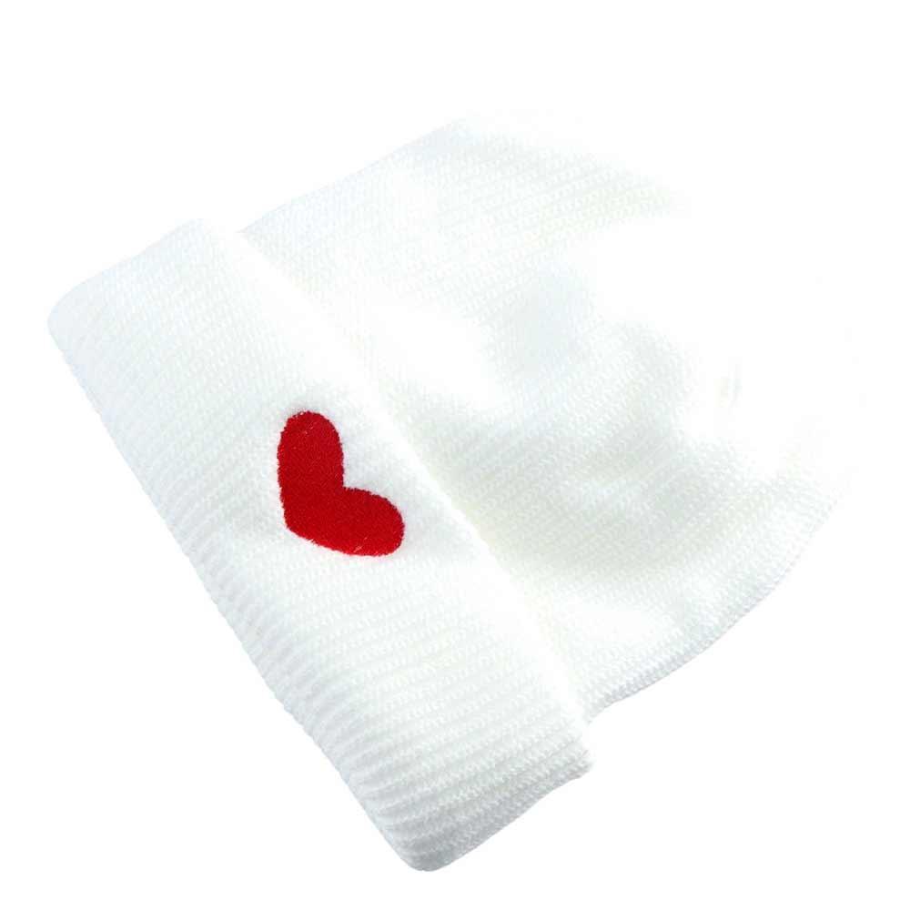 Woolen Heart Knitted Hat Solid Color Love Skullies Beanies Autumn Women