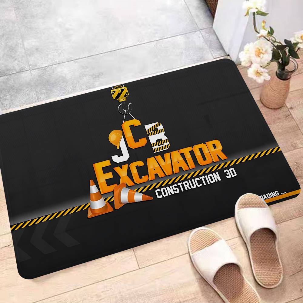 Коврик для пола с логотипом экскаватора JCB, нескользящий коврик для прачечной, декор для прачечной, балкон, детская комната, гостиная, домашние ковры