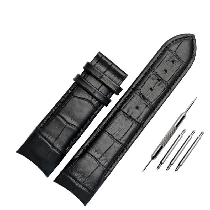 Ремешок для часов из натуральной кожи 22 мм, 23 мм, 24 мм для Tissot T035.407A T035.617A 627A, ремешок для часов, браслеты с пряжкой-бабочкой