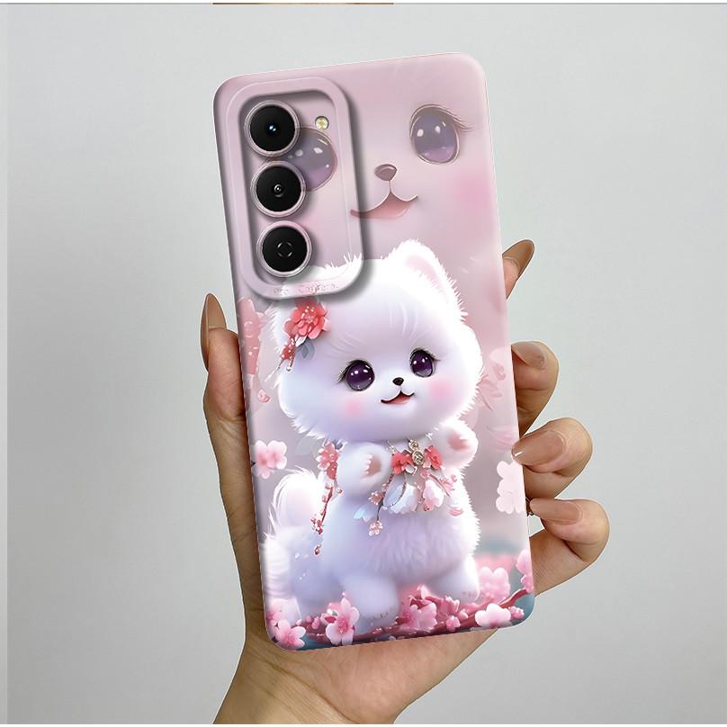 Чехол для Tecno Spark 40 Pro 40Pro+ Plus 4G Эстетичный Цветочный Чехол для Телефона Тонкий Жидкий Силикон Защита от Падений Мягкий Чехол