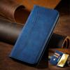 Premium Magnetic Wallet Case for Samsung Galaxy S23 Ultra - Blue Stand Flip Cover