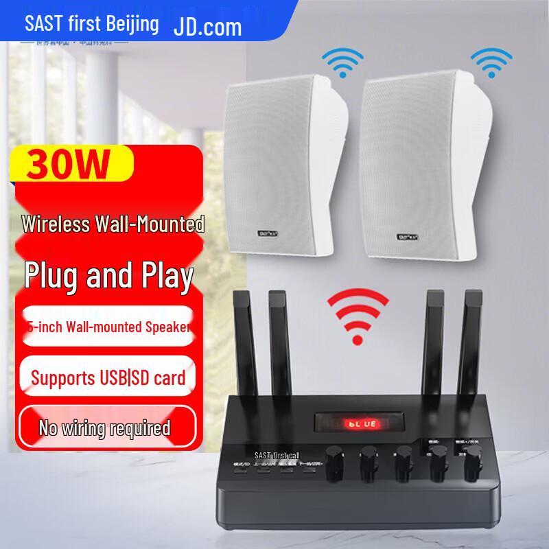 Беспроводная Bluetooth WiFi система оповещения и фоновой музыки, штекер CN (адаптер в комплекте) (Китайская версия)