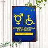 Iron Plate GenderNeutral Wall Decor D Flat Rustproof Aluminum Sign for Store Restaurant Office