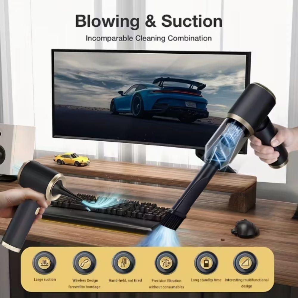 Strong Suction Handheld Vacuum Cleaner Rechargeable Portable Vacuum Cleaner  Office Use
