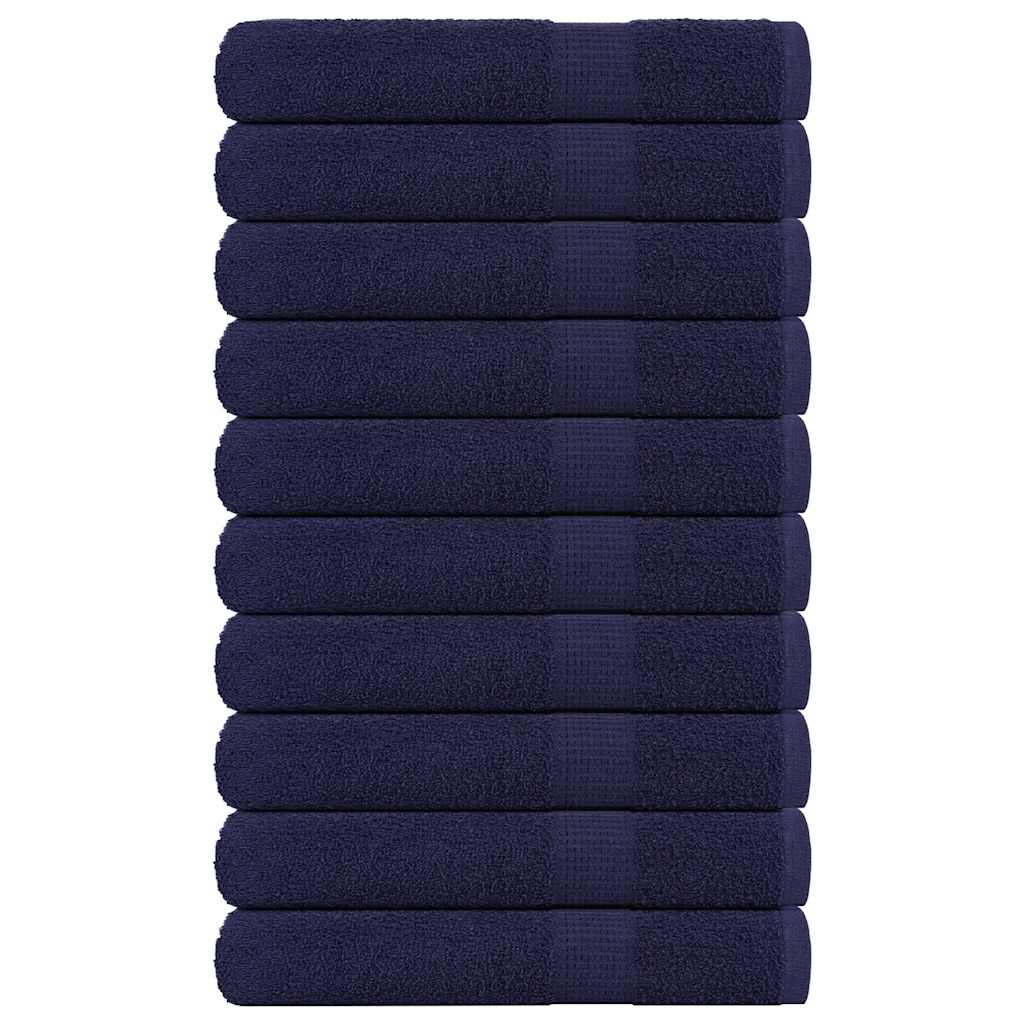 FROGN Towels 10 Pcs Navy Blue 100x200 cm 360 g m²