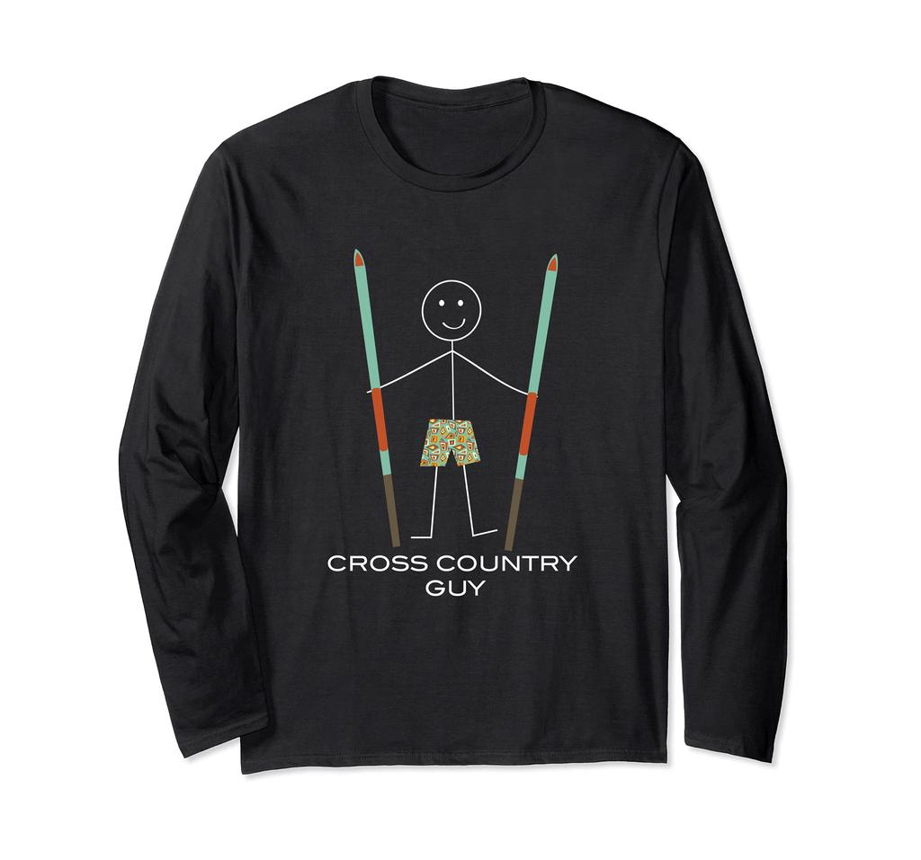 Funny Cross Country Ski Boys Ski Long Sleeve Men's T-Shirt