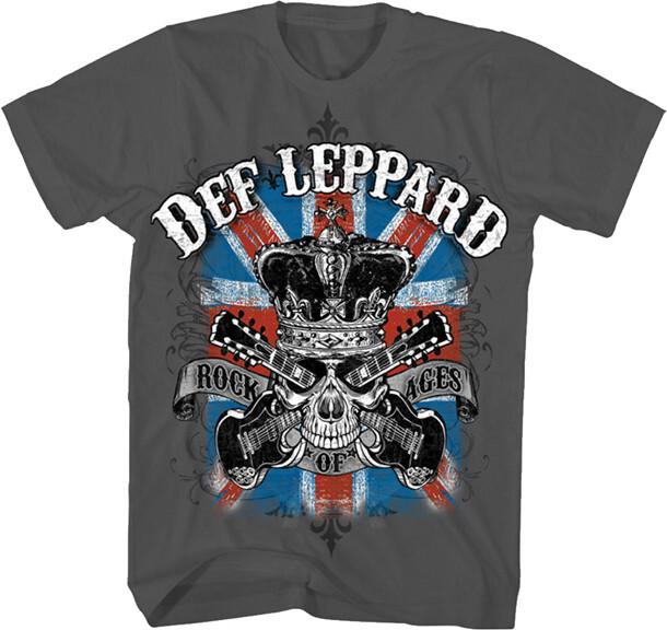 DEF LEPPARD CD ЛОГОТИП ROCK OF AGES ЧЕРЕП Официальная РУБАШКА XXL 2X Новая pyromania