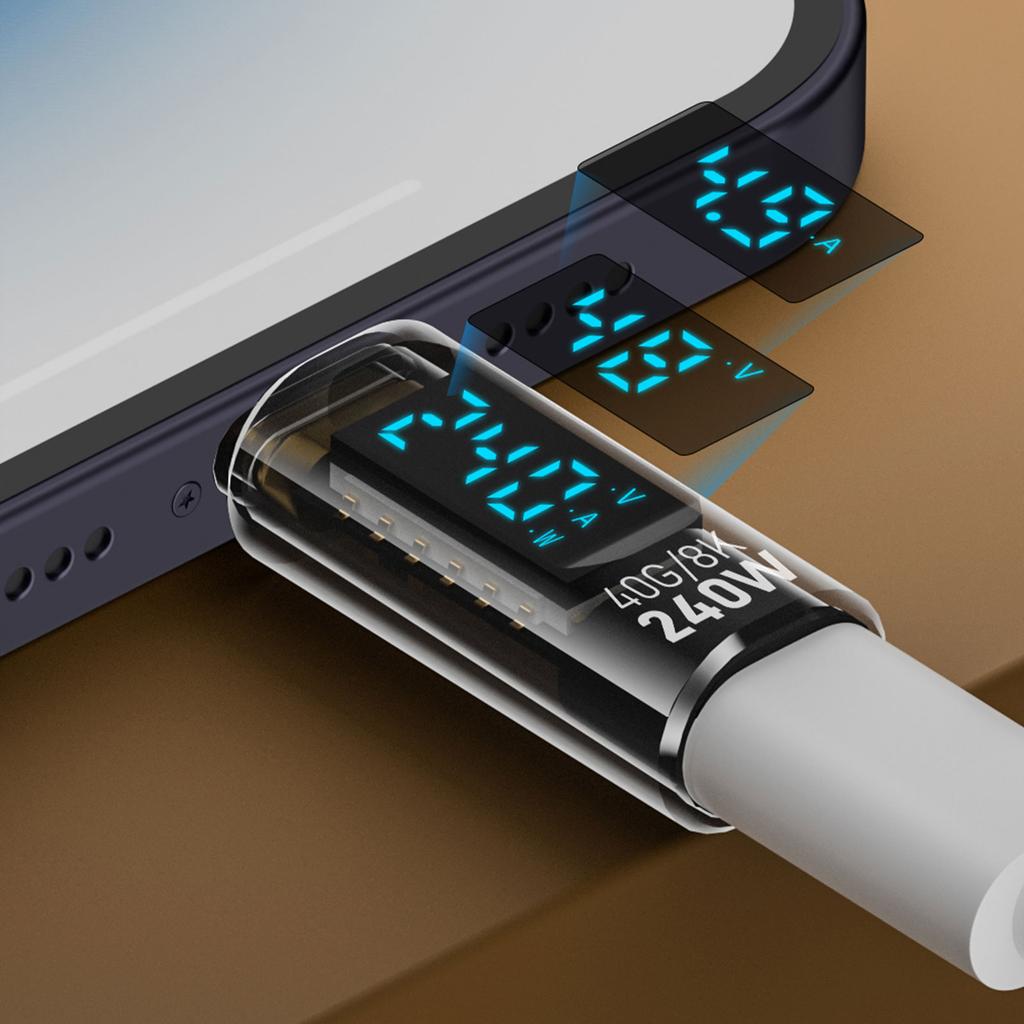 Быстрый 240 Вт разъем типа C, мощный USB-адаптер C со светодиодным индикатором, поддерживает видео 8K60 Гц и передачу данных 40 Гбит/с