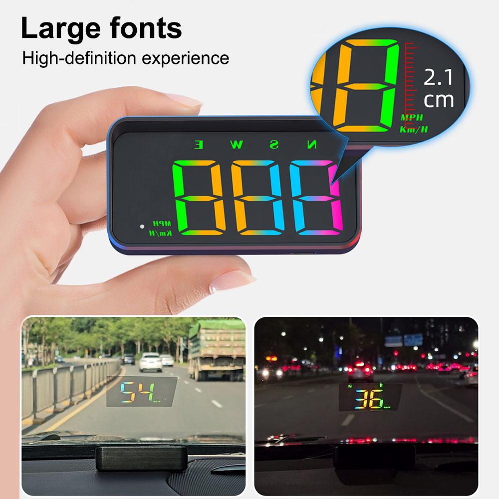 Цветной дисплей проектора на лобовое стекло автомобиля, ЖК-метр, скорость миль/ч км/ч, HUD, GPS, Beidou, двойные данные, 5 В USB, M2S