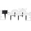 5pcs Half Ball Shaped Solar Ground Lights 1 Drag 5 Cobblestone Lamp  Landscape Stairs Yard Deck