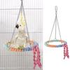Parrot Bird Toy Cotton Rope Circle Toy Parrot Chew Bite Perch Bird Stand Climb Hanging Toy Swing Rope Ring Bird Cage Accessory